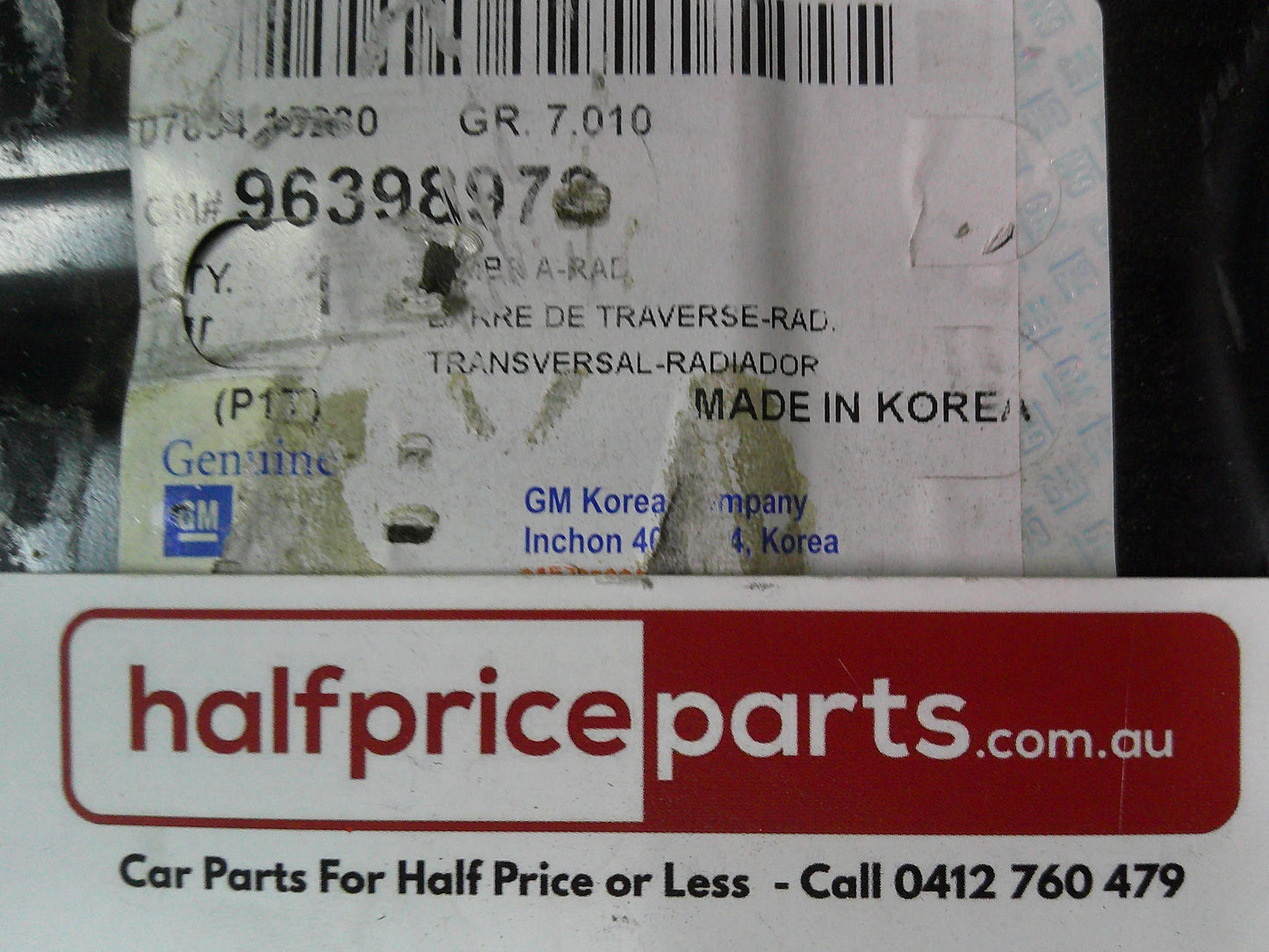 Holden TK Barina Genuine Front Lower Rail Tie Radiator Panel New Part