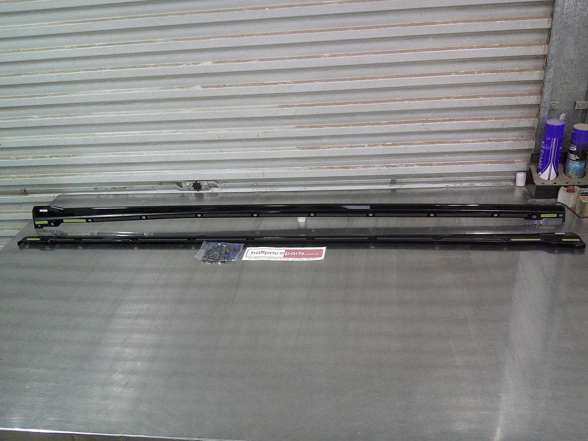 Subaru WRX Sedan / STI Genuine Left And Right Side Skirts Factory Black With Fitting Kit New Part