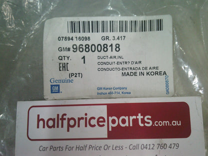 Holden TK Barina Genuine Intake Air Cleaner Duct New Part