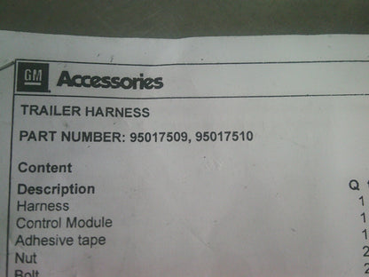 Holden JH Cruze Sedan Genuine Trailer Wiring Harness Kit 7 Pin Flat New Part