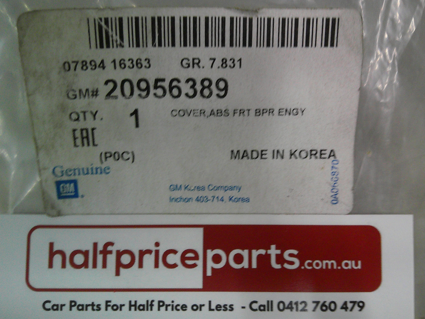 Holden CG7 Captiva Genuine Front Bumper Lower Trim Cover New Part