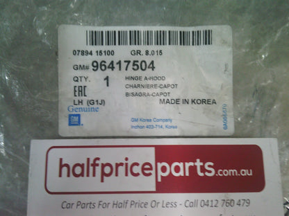 Holden Viva Genuine Left Hand Front Bonnet Hinge New Part