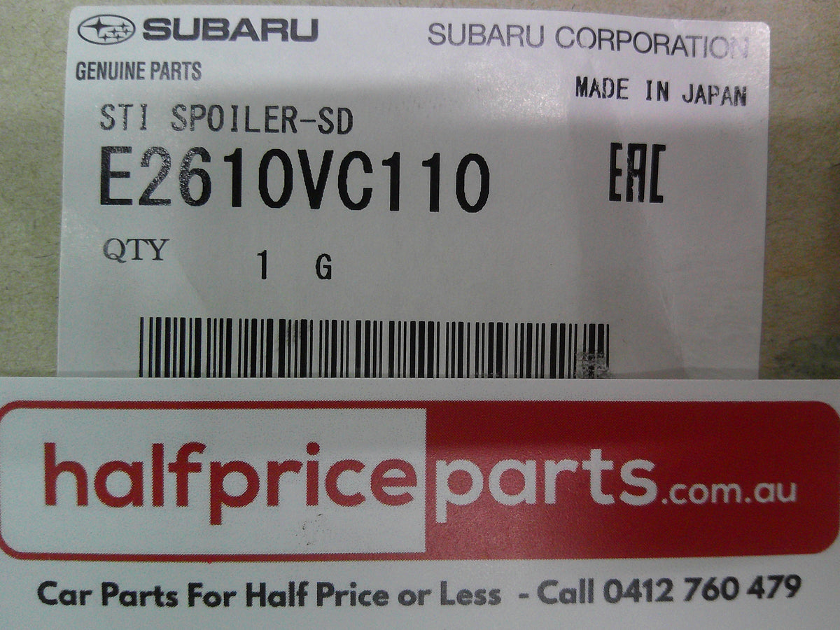 Subaru WRX Sedan / STI Genuine Left And Right Side Skirts Factory Black With Fitting Kit New Part