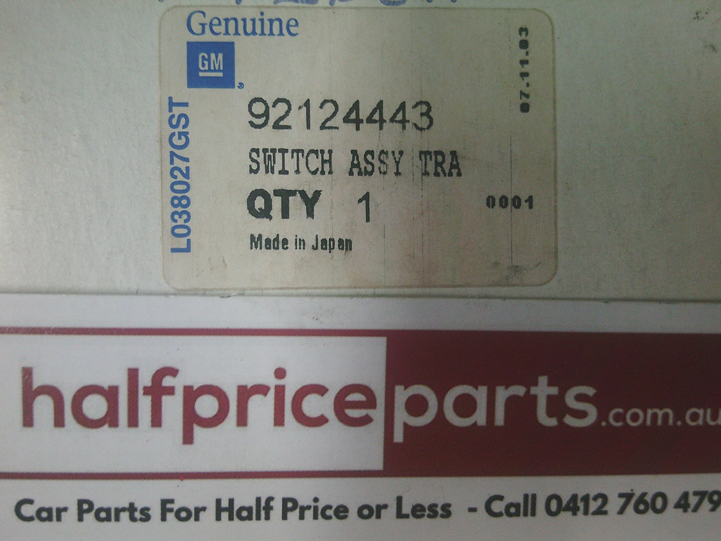 Holden YG Cruze Genuine Transmitter Switch Assy - New Part