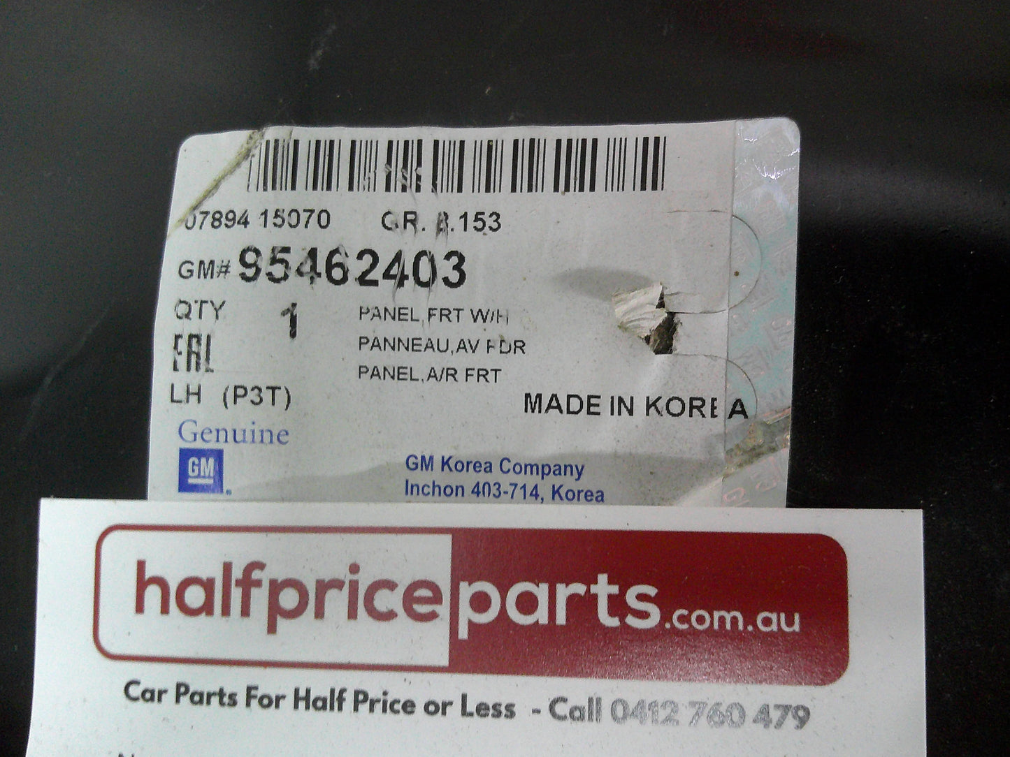 Holden TM Barina Genuine Left Hand Front Apron Assembly Panel (Inner Guard) New Part