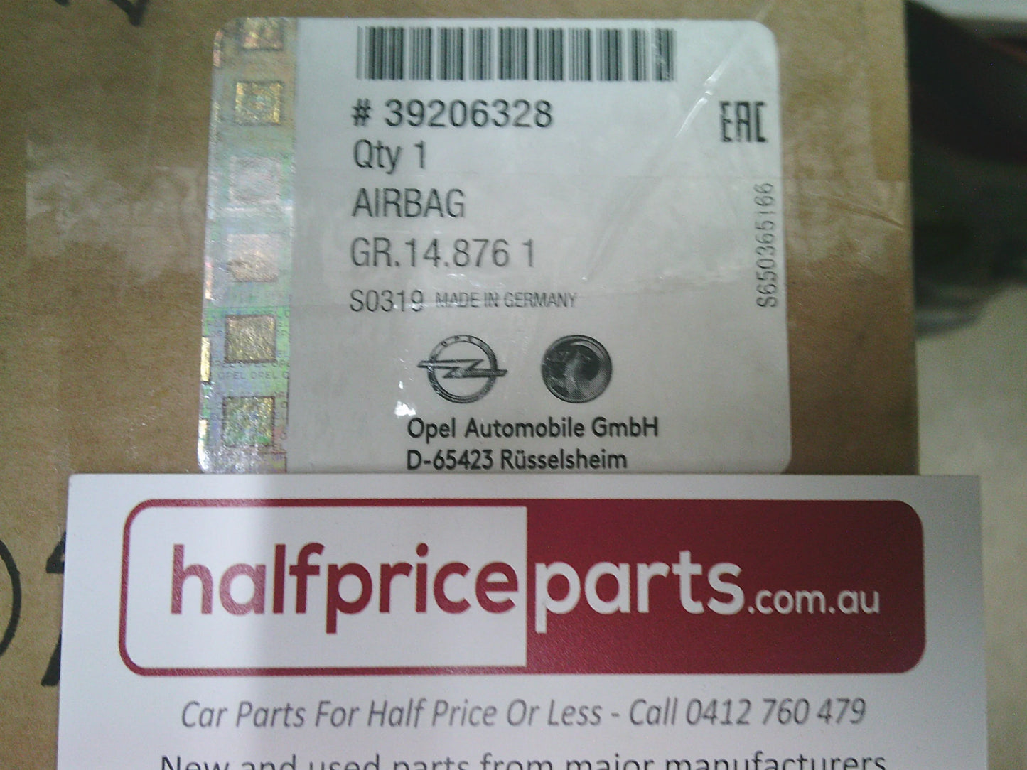 Holden AH Astra Genuine Drivers Side Airbag Assembly New Part