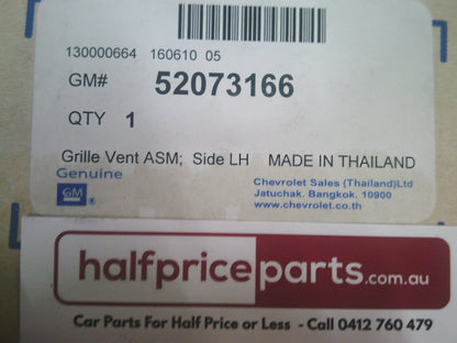 Holden RG Colorado Genuine Left Hand Air Vent Assembly New Part