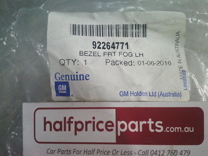 Holden VF Evoke Genuine Left Hand Fog Light Bezel Chrome Trim New Part