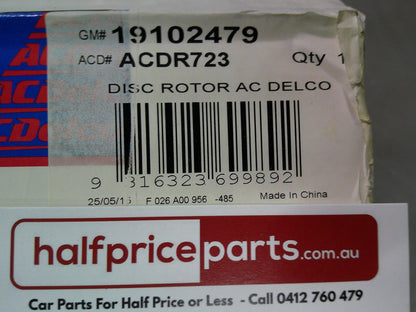 AcDelco Front Disc Brake Rotors Vented Suit Toyota Echo NCP10R,NCP12R,NCP13R New Part