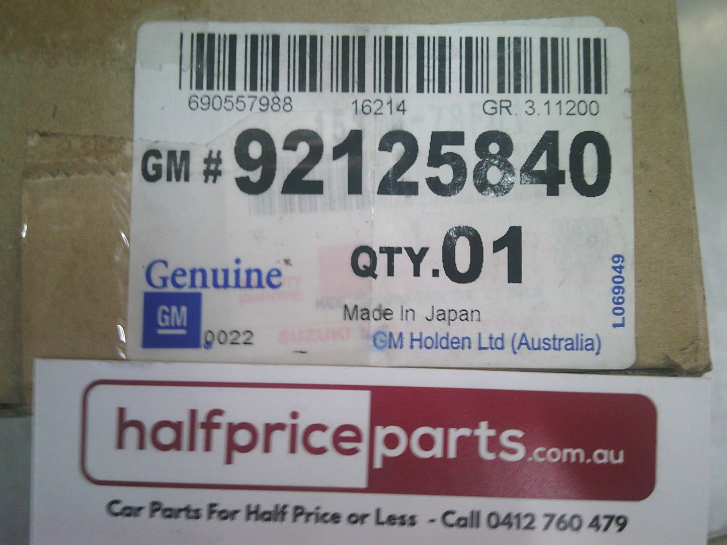 Holden YG Cruze Genuine In Tank Fuel Filter Assembly New Part