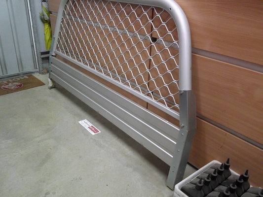 Alloy Tray Ute Head Board With Glass Protector Width 186cn X 91cm High 3 Inch Alloy Tube New Part