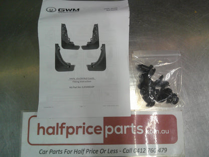 GWM Jolion Genuine Front And Rear Mud Flap Set With Fitting Kit New Part