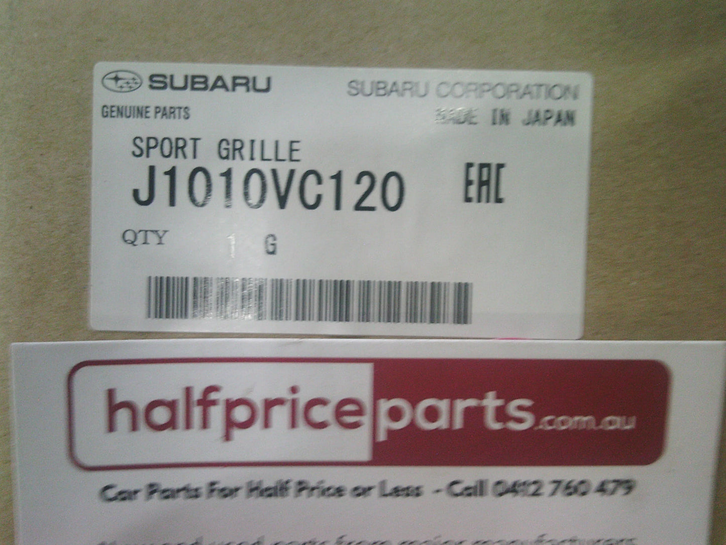 Subaru WRX/STI Genuine Front Grille Black With Emblem With Front Camera Hole New Part