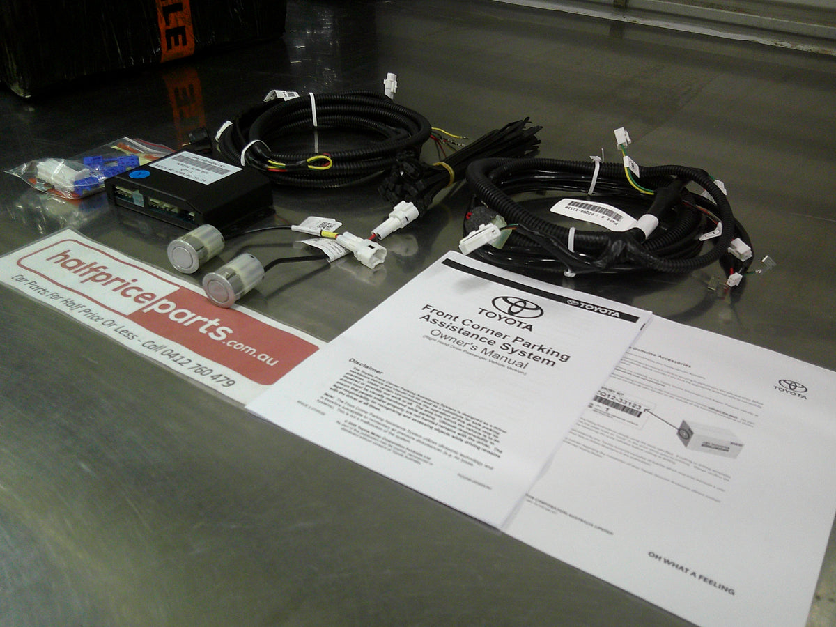 Toyota Corolla Sedan Genuine Front Park Assist (Silver Pearl 1F7) Complete Kit New Part