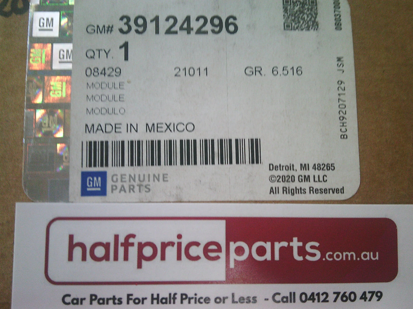 Holden ZB Commodore Genuine Steering Column Lock Control Module New Part