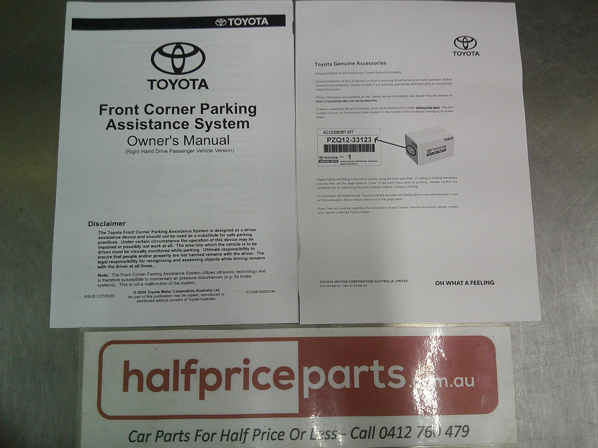 Toyota Corolla Sedan Genuine Front Park Assist (Silver Pearl 1F7) Complete Kit New Part