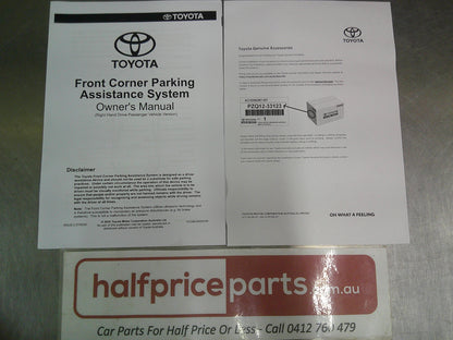 Toyota Corolla Sedan Genuine Front Park Assist (Silver Pearl 1F7) Complete Kit New Part