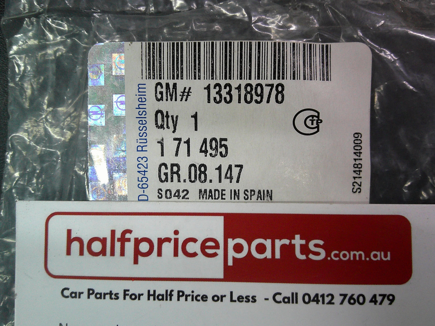 Holden Astra AH/Vectra C/Zafira Genuine Rear/Side Door 'SRi' Chrome Emblem New Part