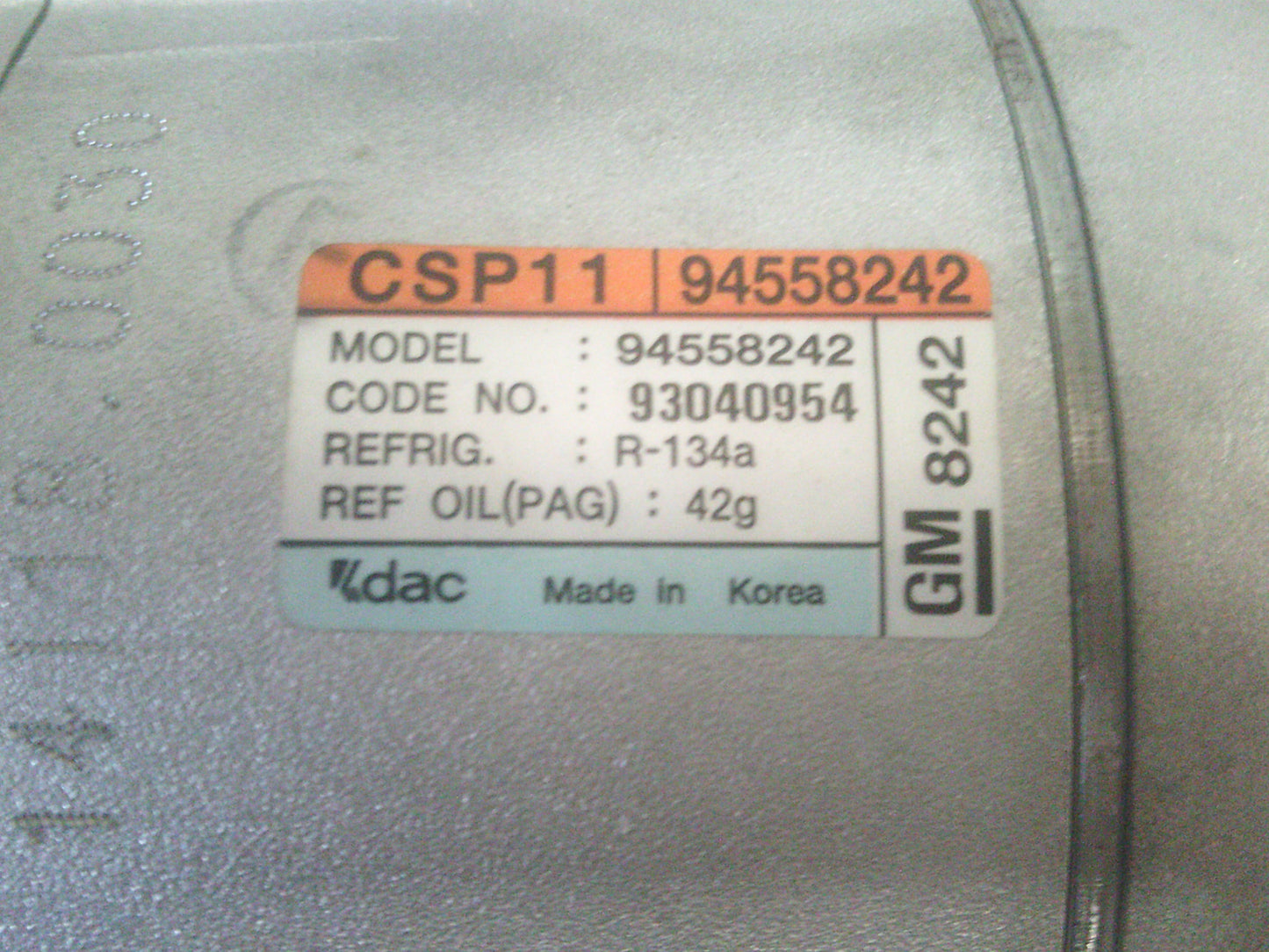 Holden MJ Barina Spark 1.2Ltr Genuine A/C Compressor New Part