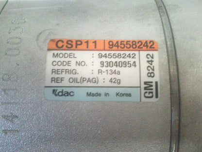 Holden MJ Barina Spark 1.2Ltr Genuine A/C Compressor New Part