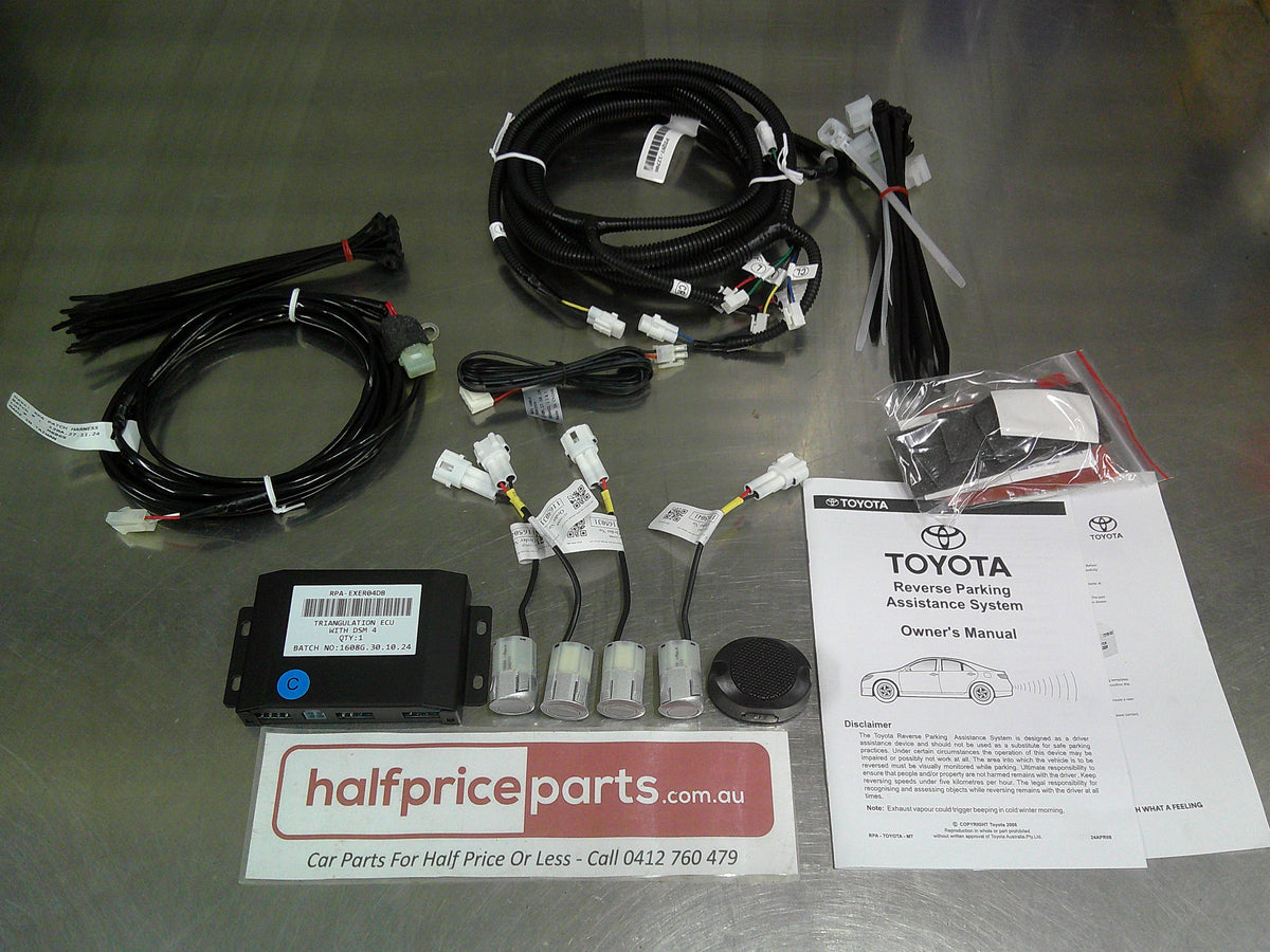 Toyota Hilux Cab Chassis Genuine Rear Park Assist 4 Head (1F7 Silver Pearl) Complete Kit New Part