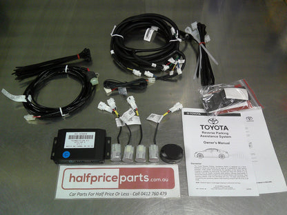 Toyota Hilux Cab Chassis Genuine Rear Park Assist 4 Head (1F7 Silver Pearl) Complete Kit New Part