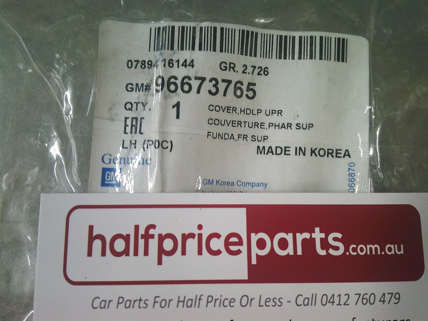 Holden CG Captiva Genuine Left Hand Upper Head Light Cover Trim New Part