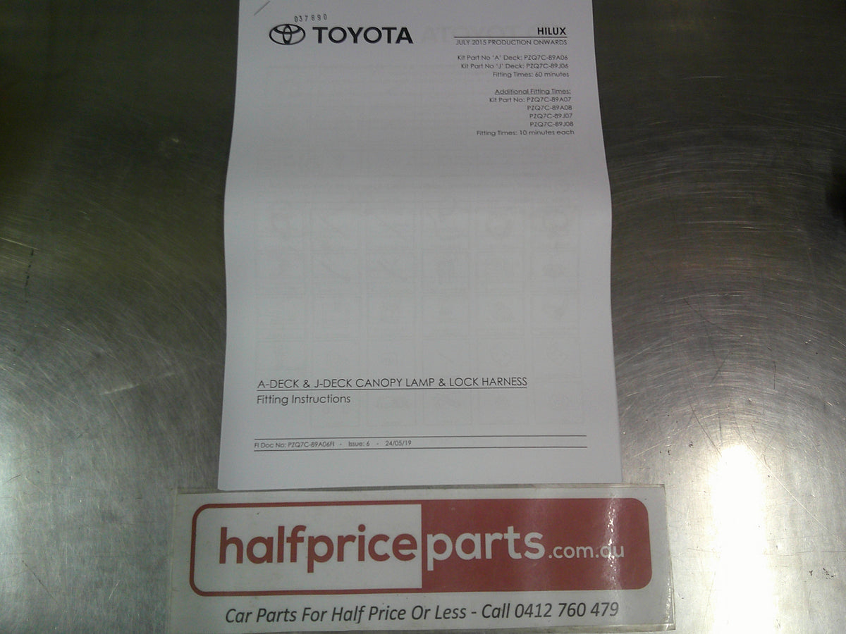 Toyota Hilux Dual Cab Genuine Rear Canopy Central Locking Rear Canopy Door With Genuine Remote Kit New Part