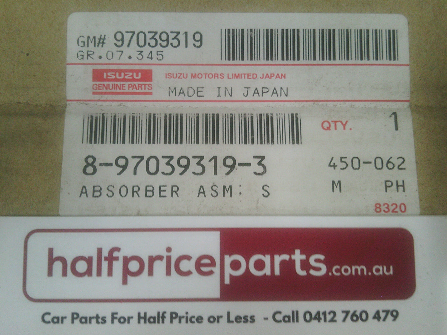 Holden Jackaroo Genuine Front Shock Absorber New Part