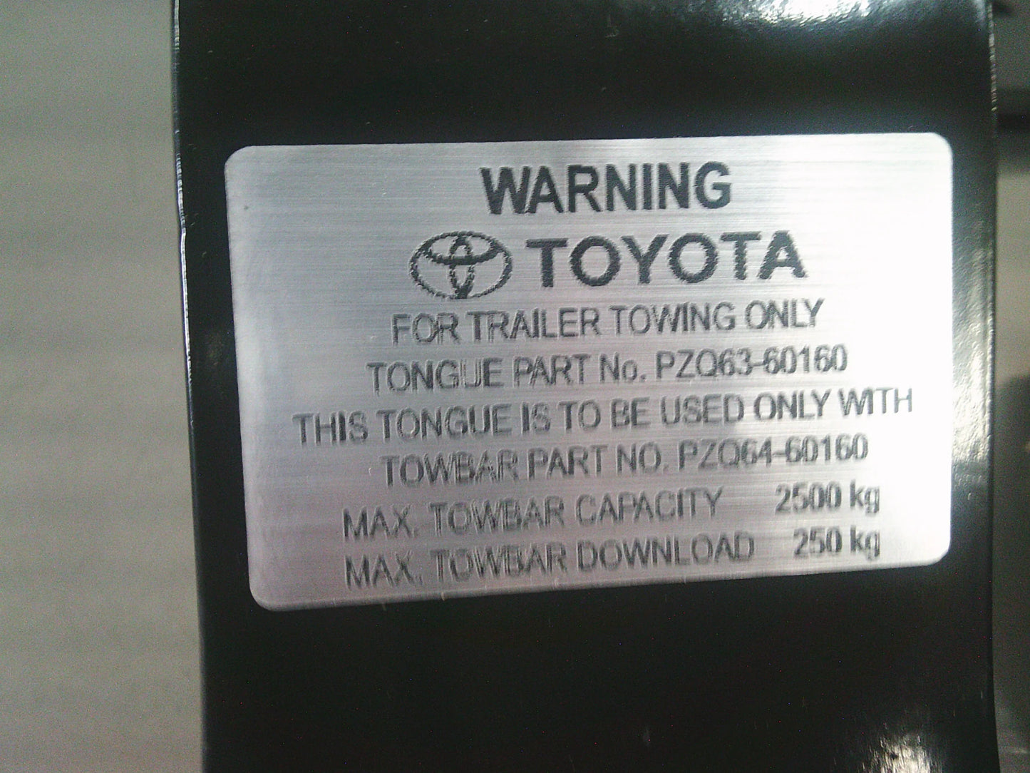 Toyota Landcruiser Prado 150 Genuine Tow Bar Kit (Not Come With Wiring Loom Or Ball) New Part