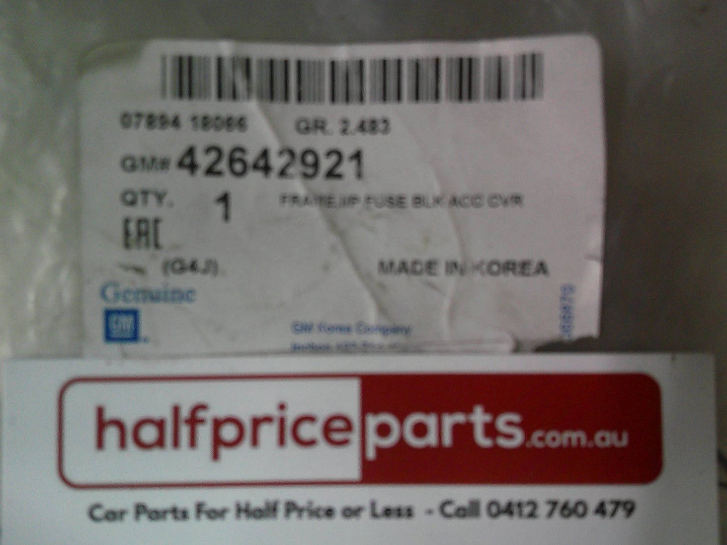 Holden BL Astra Sedan Genuine Fuse Trim Cover Frame New Part