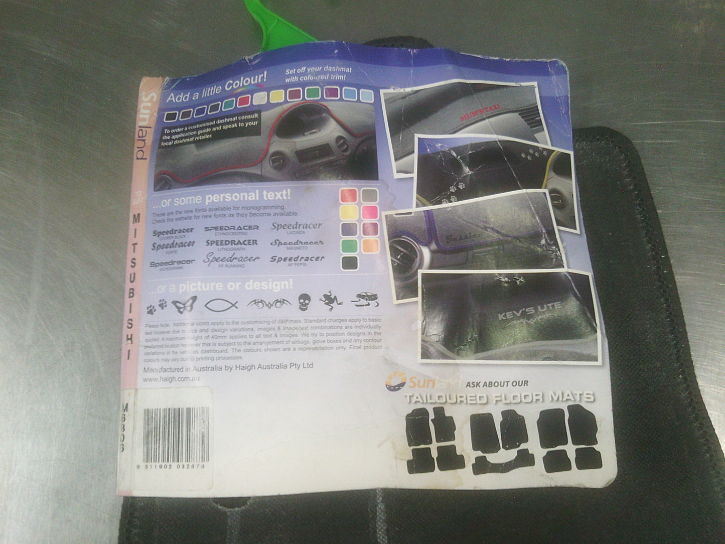 Sunland Charcoal Dash Mat Suits Mitsubishi MN/ML Triton New Part