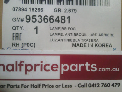 Holden CG7 Captiva Genuine Right Hand Rear Fog Lamp New Part