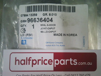 Holden Epica Genuine Left Hand Front Bonnet Seal Rubber New Part