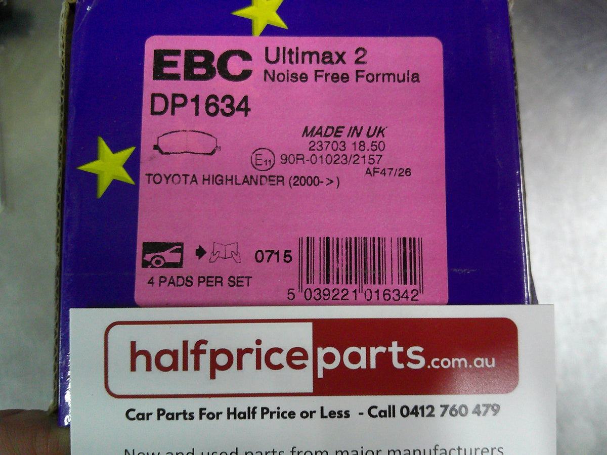 EBC Ultimax2 Front Disc Brake Pad Set Suits Toyota Kluger/Lexus RX New Part