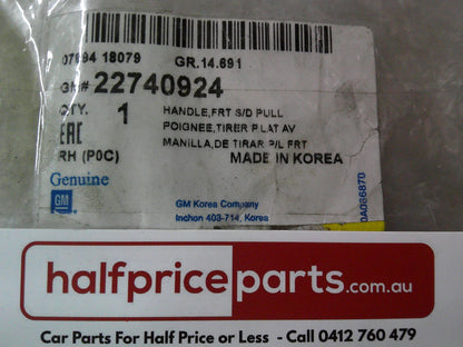 Holden CG Captiva C100 Genuine Right Hand Front Inner Door Handle (Black) New Part