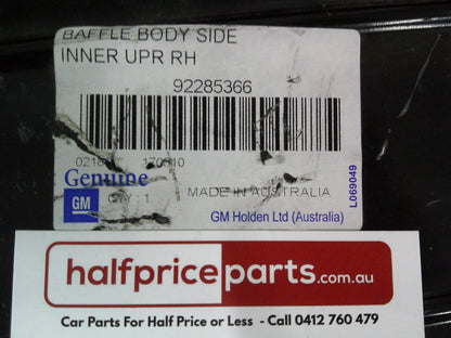Holden Commodore Genuine Right Hand Body Baffle Side Inner Upper Panel New Part