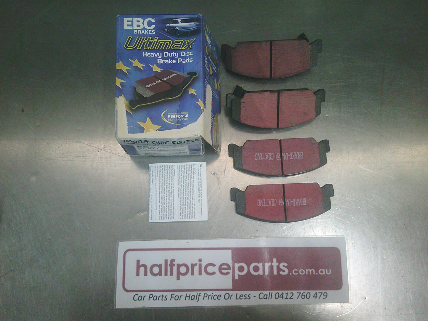 ECB Front Brake Pad Set Suits Honda Civic Shuttle - New Part