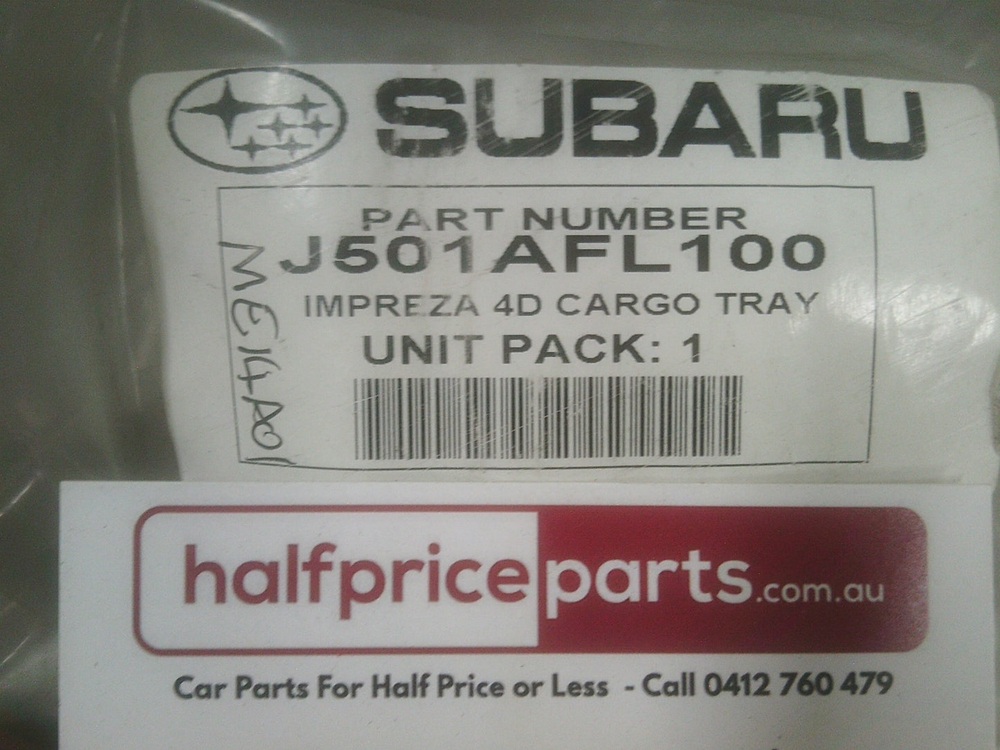 Subaru Impreza Sedan Genuine Cargo Mat New Part