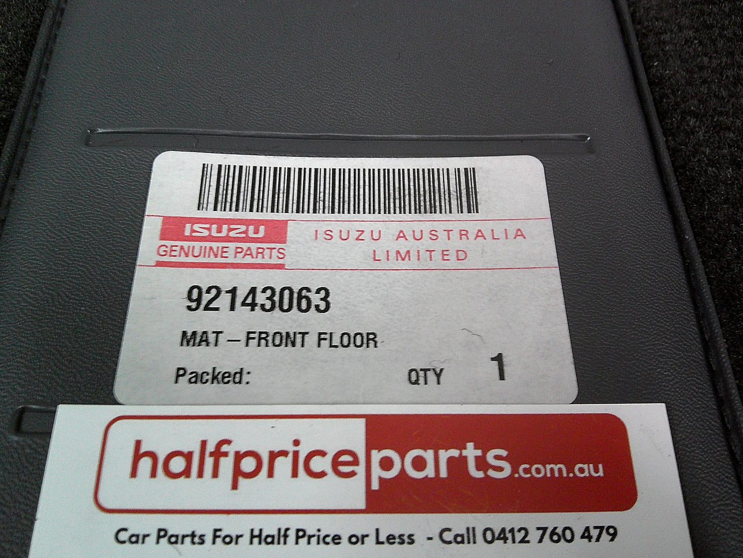 Isuzu Truck Genuine Carpet Front Floor Mat Single Piece New Part