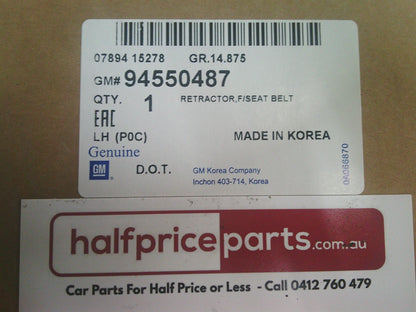 Holden CG5/CG7 Captiva Genuine Left Hand Front Seat Belt Assembly New Part