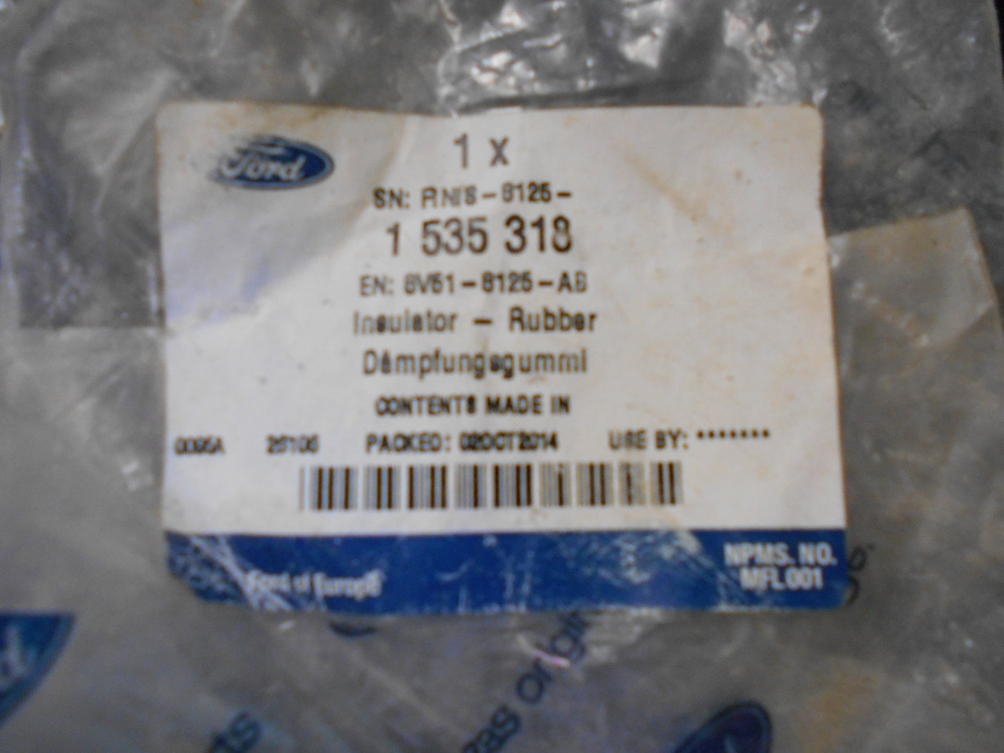 Ford Fiesta Genuine Rubber Insulation New Part