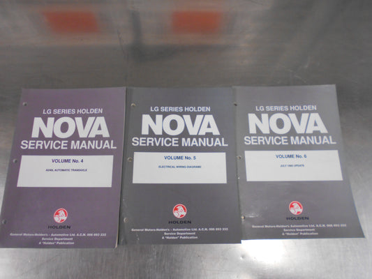 Holden Nova  LG Series Genuine Service Manuals Vol.4 - Vol.6 Used