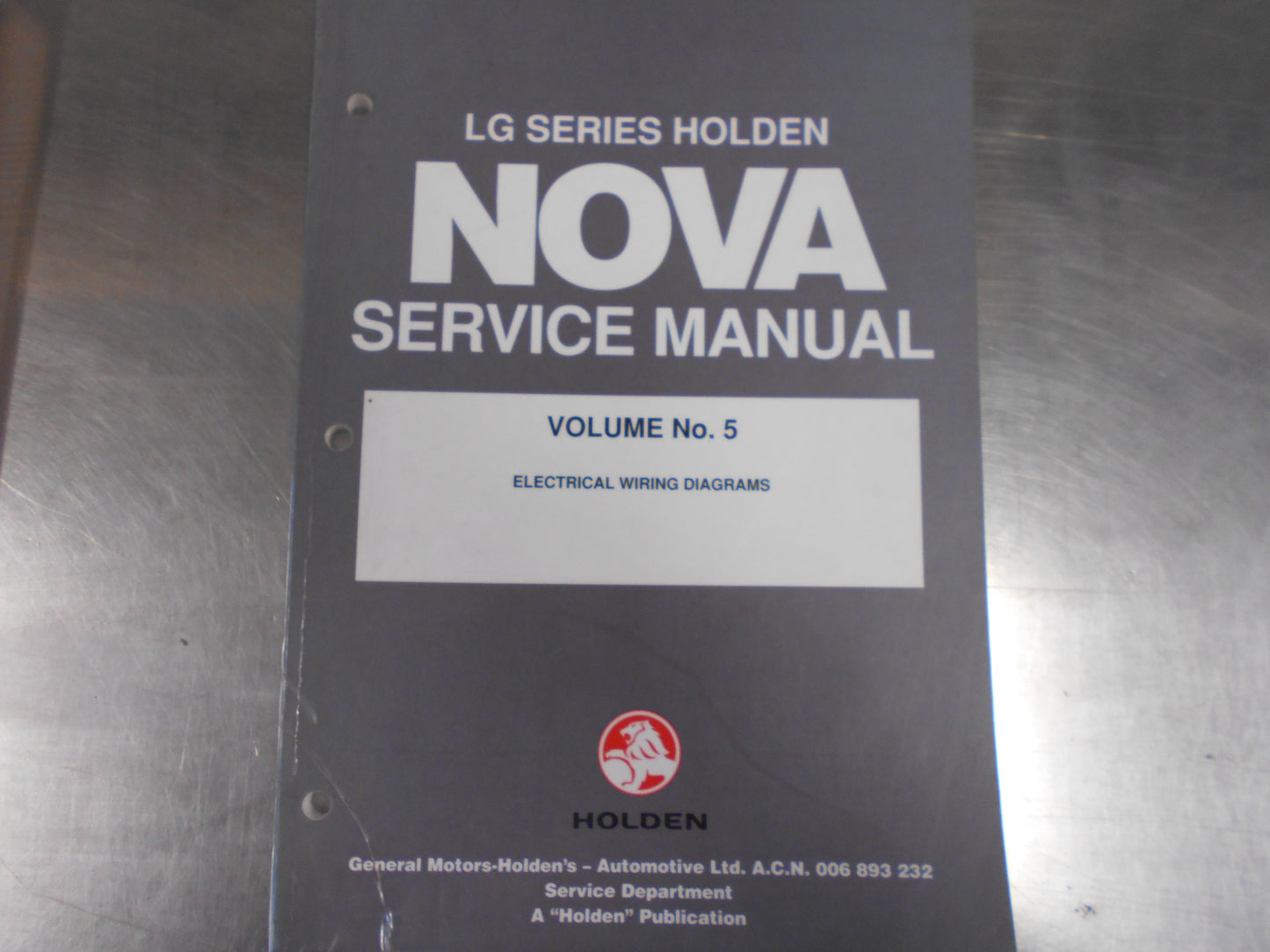 Holden Nova  LG Series Genuine Service Manuals Vol.4 - Vol.6 Used