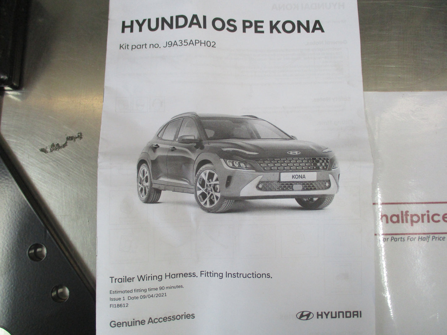 Hyundai Kona OS PE Genuine Tow Bar Kit W/ Wiring Harness New Part