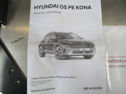 Hyundai Kona OS PE Genuine Tow Bar Kit W/ Wiring Harness New Part