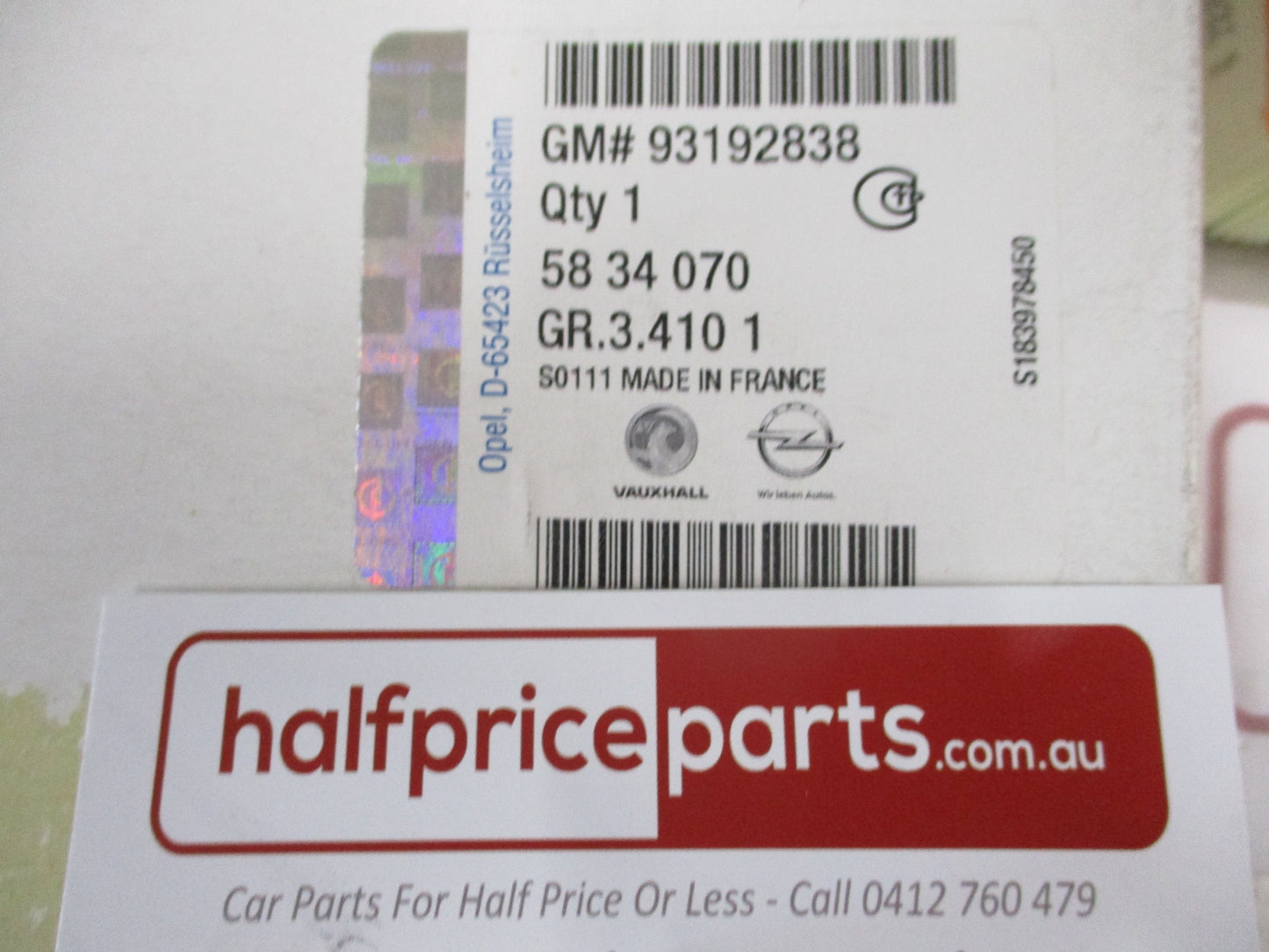 Holden Vectra Genuine Engine Air Filter New Part