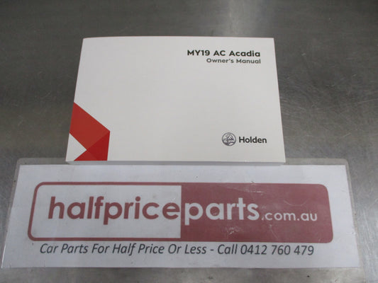 Holden Acadia Genuine Owners Manual New Part