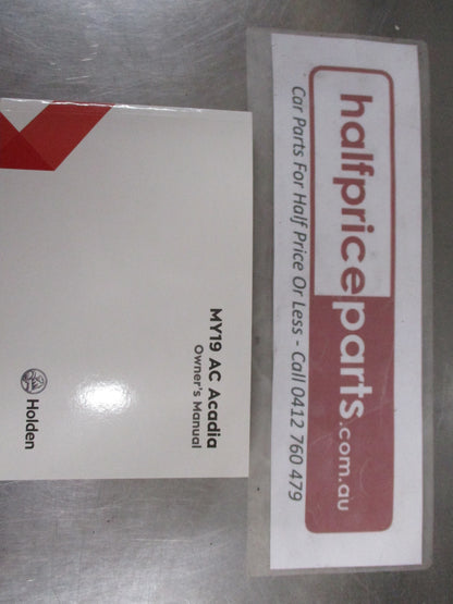 Holden Acadia Genuine Owners Manual New Part