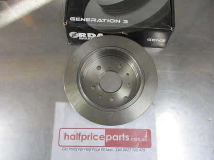RDA Rear Disc Rotor (Single) Standard Suits Mazda 929/929L New Part